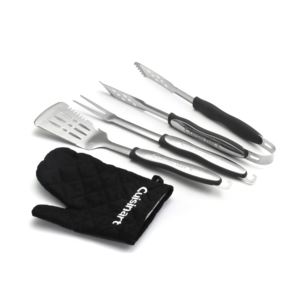 3pc+Grilling+Tool+Set+w%2F+Black+Grill+Glove+Black
