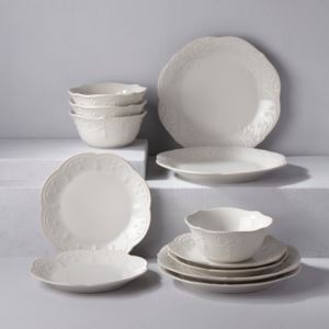 French+Perle+12pc+Dinnerware+Set+White