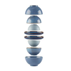 Luna+8pc+Nesting+Dinnerware+Set+Blue
