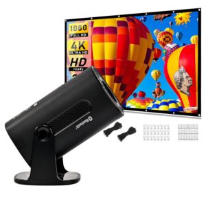 p+Home+Theater+LCD+projector+and+screen