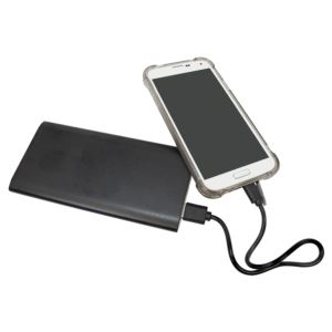 8000MAH+Power+Bank+%26+Wireless+Anodized+Aluminum+Charger+w%2FUSB+Power+Cord+black