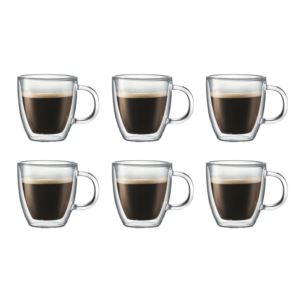 Bistro+6pc+10oz+Double+Wall+Insulted+Glass+Mugs