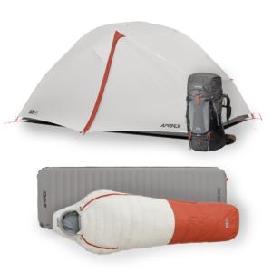 Ampex+2P+Comfort+Backpacking+Kit+-+XL+-Tent%2FPad%2F65L+Backpack%2FSleeping+Bag