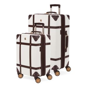Expandable+Trunk+2pc+Hardside+Spinner+Set+Cream