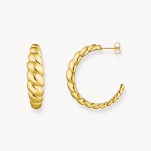 Thomas+Sabo+Gold-Plated+Organic+Forms+Hoops