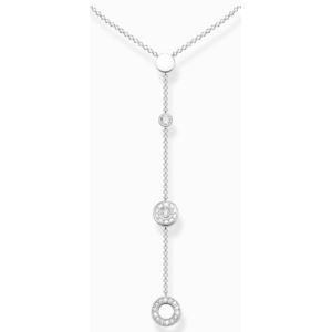 Thomas+Sabo+Circles+Necklace+with+White+Stones+Silver