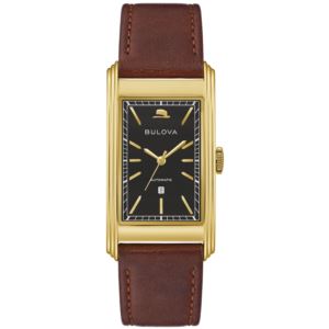 Men%27s+Chairman+of+the+Board+18k+Brown+Strap+Watch+Black+Dial