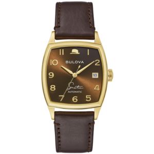 Men%27s+Young+At+Heart+Automatic+Brown+Leather+Strap+Watch+Whiskey+Dial