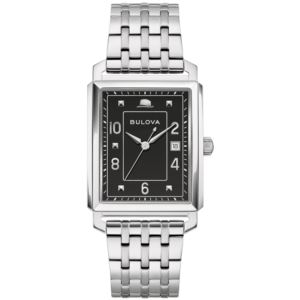 Mens+The+Very+Thought+Of+You+SilverTone+Stainless+Steel+Watch+Black+Dial