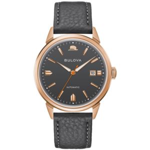 Men%27s+Summer+Wind+Automatic+Dark+Gray+Leather+Strap+Watch+Gray+Dial