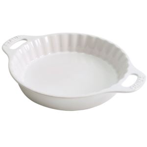 Round+Stoneware+Pie+Dish+White