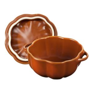 qt+Petite+Cast+Iron+Pumpkin+Cocotte+Burnt+Orange