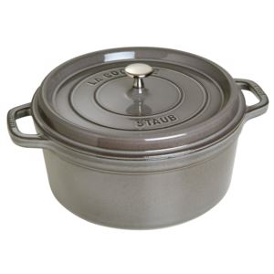 qt+Cast+Iron+Round+Dutch+Oven+Graphite+Gray
