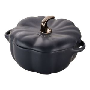 qt+Petite+Cast+Iron+Pumpkin+Cocotte+Matte+Black