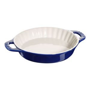 Round+Stoneware+Pie+Dish+Dark+Blue
