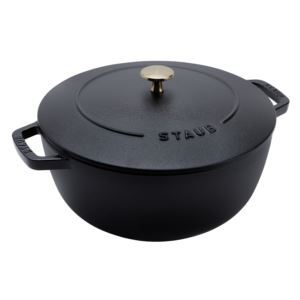 qt+Essential+Cast+Iron+French+Oven+Matte+Black