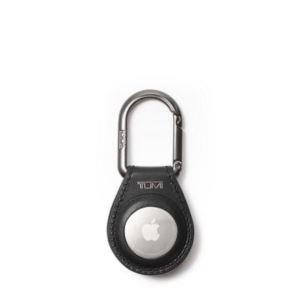 Travel+Access+Circular+Tag+Case+BlackGunmetal+Leather