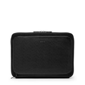 Nassau+Laptop+Portfolio-+Black+Embossed+Leather