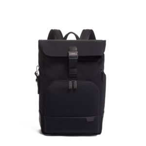 Harrison+Osborn+Roll+Top+Backpack-+Black