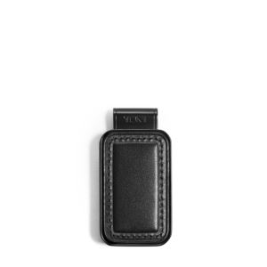 Nassau+Monogram+Patch+Money+Clip+Black+Smooth+Leather