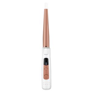 Luxe+Cordless+Rechargeable+5%22+Tapered+Curling+Wand+White