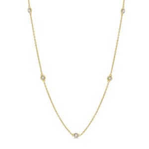 14k+Yellow+Gold+Diamonds+By+The+Yard+Necklace+.50twt