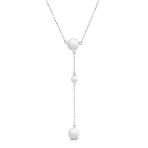 Disco+Y+Sterling+Silver+Necklace