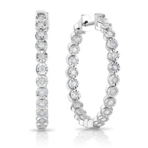 Diamond+Inside-Out+Hoop+Earrings+White+Gold