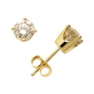 k+Yellow+Gold+Diamond+Solitaire+Earrings+twt