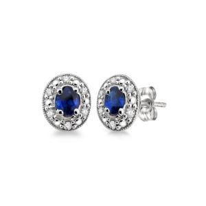 Diamond+Sapphire+Earrings