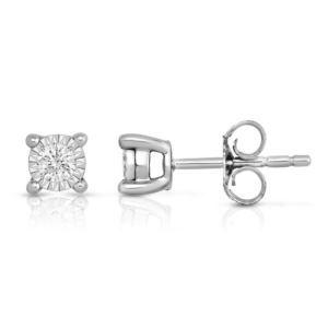 Diamond+Solitaire+.20twt+Stud+Earrings