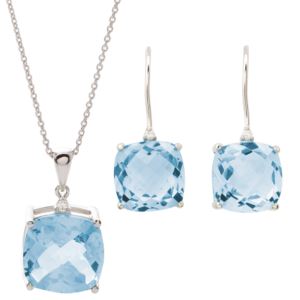 Blue+Topaz+Earring+%26+Necklace+Set