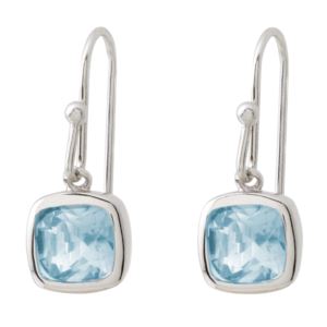 Blue+Topaz+Earrings+w%2F+French+Wires