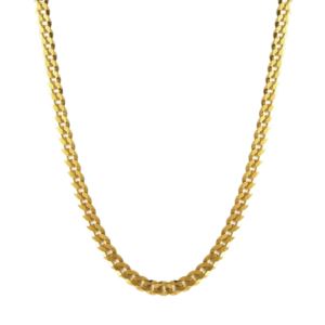 Curb+Chain+Necklace+Gold