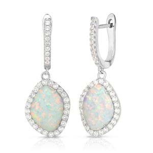 Deco+Opal+%26+White+Sapphire+Earrings