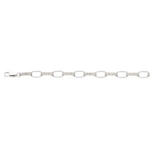 Sterling+Silver+Diamond+Bracelet