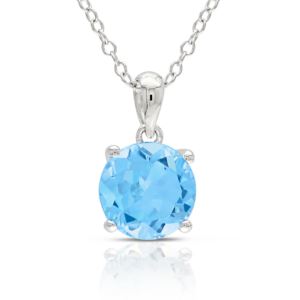 Blue+Topaz+Solitaire+Pendant