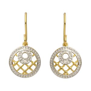 Gold+Diamond+Filigree+Dangle+Earrings