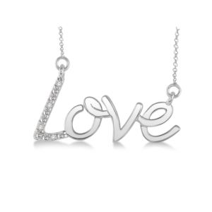 Diamond+LOVE+Necklace