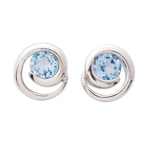 Swirl+Blue+Topaz+Earrings