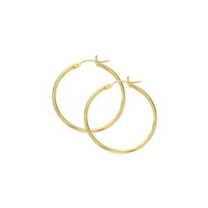 k+Yellow+Gold+mm+Hoop+Earrings