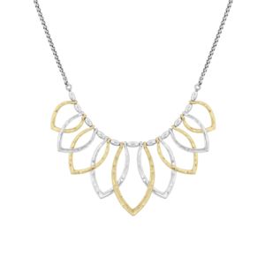 Two-tone+Petal+Statement+Necklace
