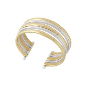 Two-tone+Cuff+Bracelet