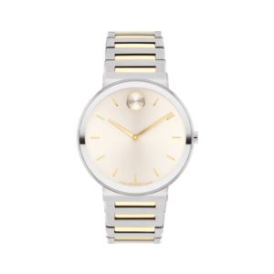 Men%27s+Bold+Horizon+Two-Tone+Stainless+Steel+Watch+Taupe+Chalk+Dial