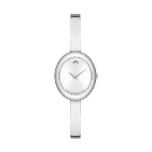 Ladies+Museum+Bangle+SilverTone+Stainless+Steel+Watch+Silver+Dial
