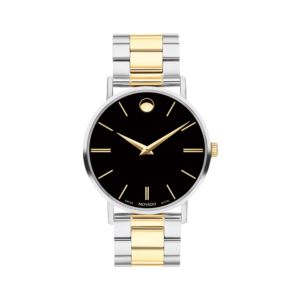 Mens+Corporate+Exclusive+TwoTone+Stainless+Steel+Watch+Black+Dial