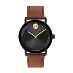 Men%27s+Bold+Evolution+2.0+Black+%26+Cognac+Leather+Strap+Watch+Black+Dial