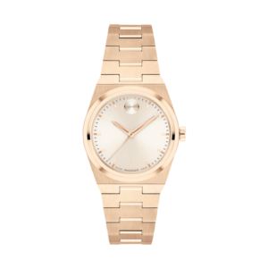 Ladies+Bold+Quest+Mini+Rose+GoldTone+Stainless+Steel+Watch+Champagne+Dial