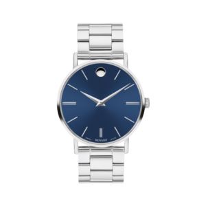Mens+Corporate+Exclusive+SilverTone+Stainless+Steel+Watch+Blue+Dial