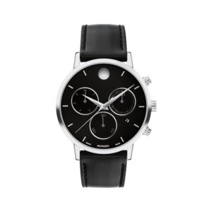 Men%27s+Museum+Classic+Chronograph+Silver+%26+Black+Leather+Strap+Watch+Black+Dial